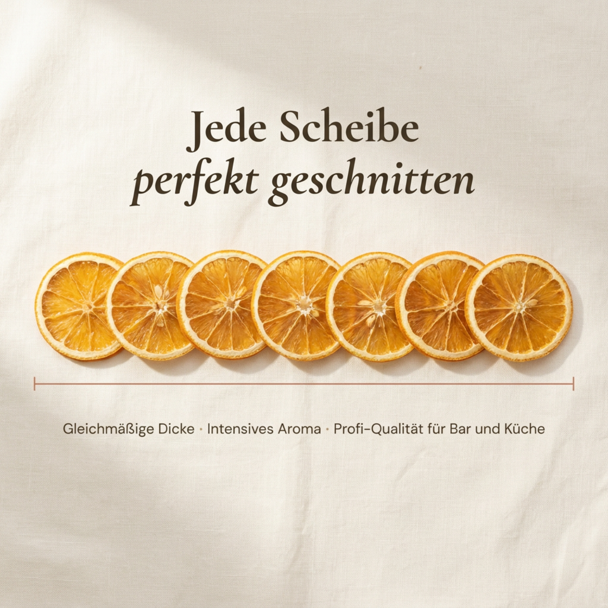 Essbare Orangenscheiben