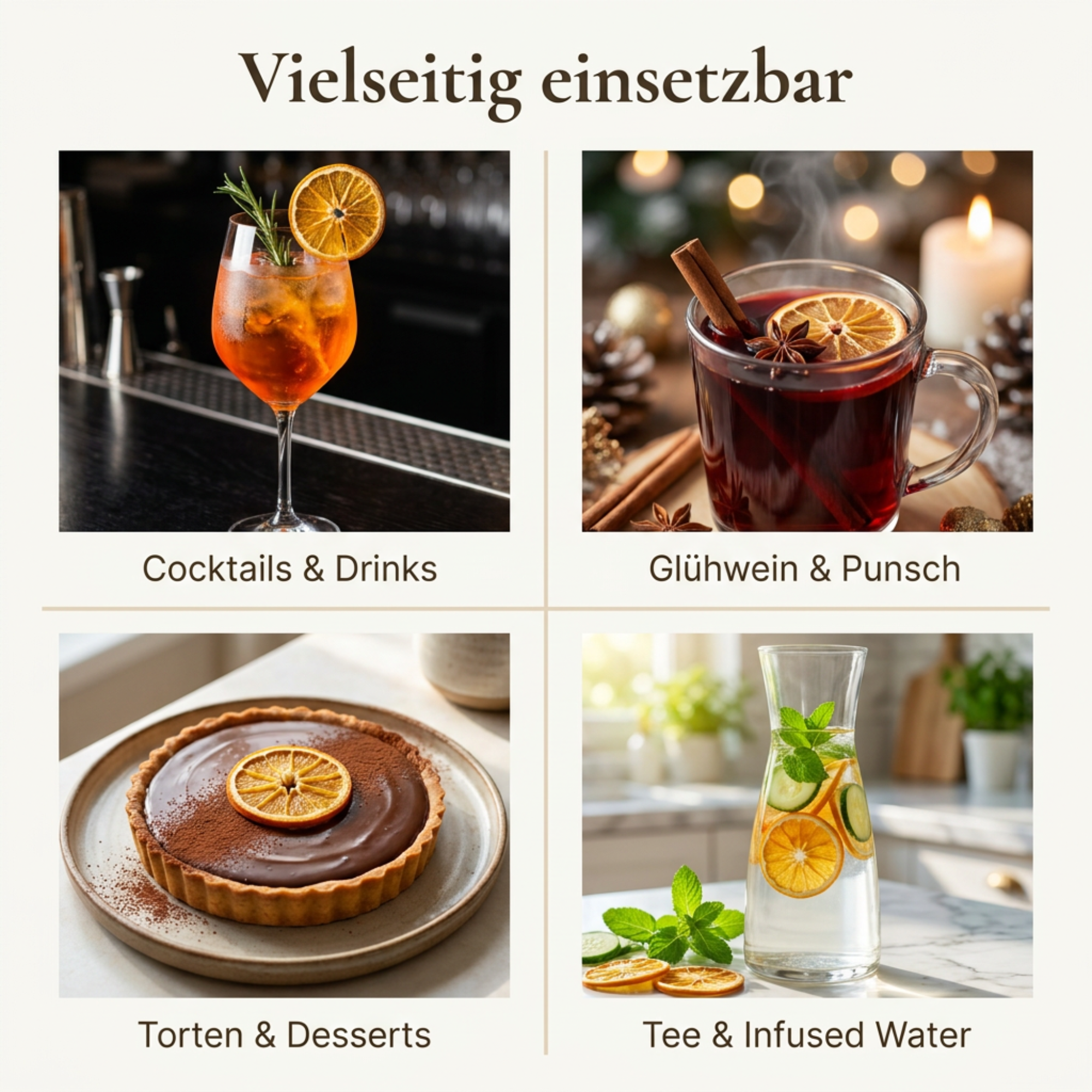 Essbare Orangenscheiben