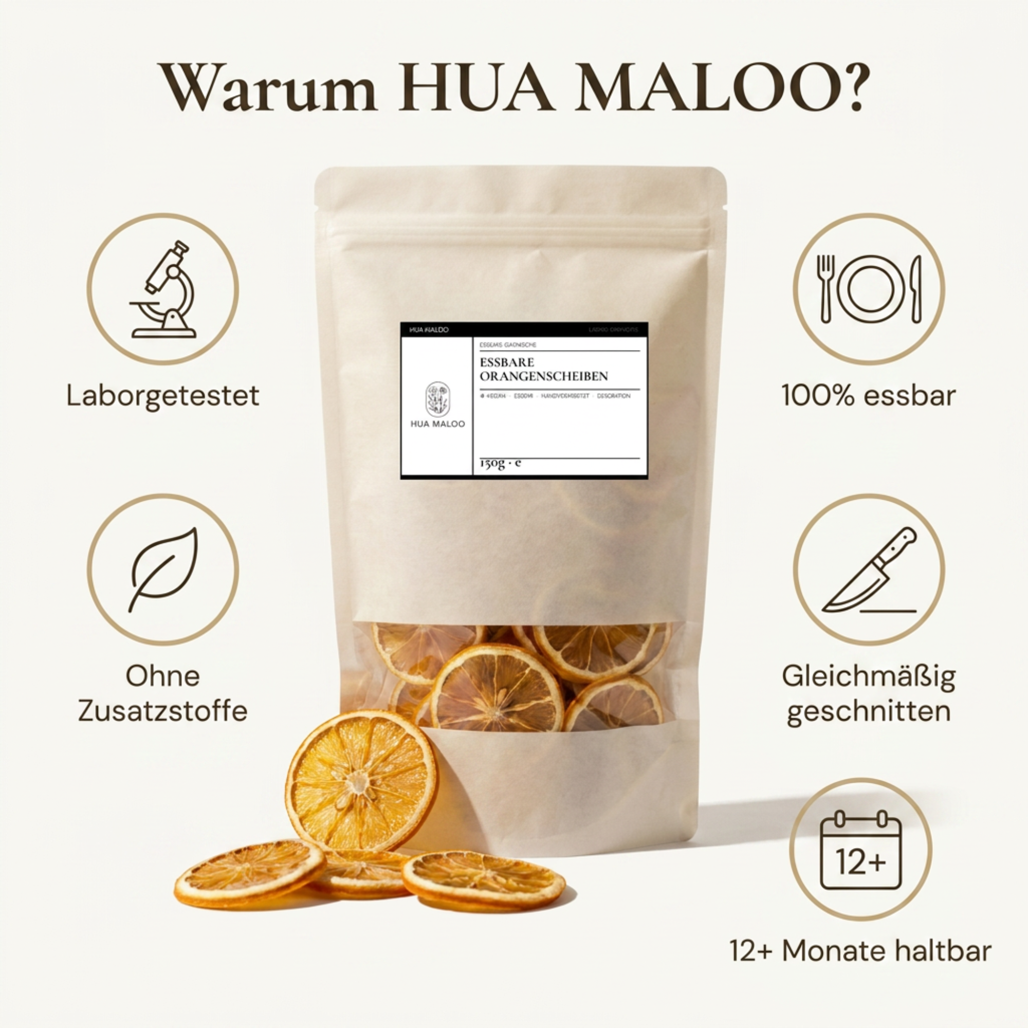 Essbare Orangenscheiben