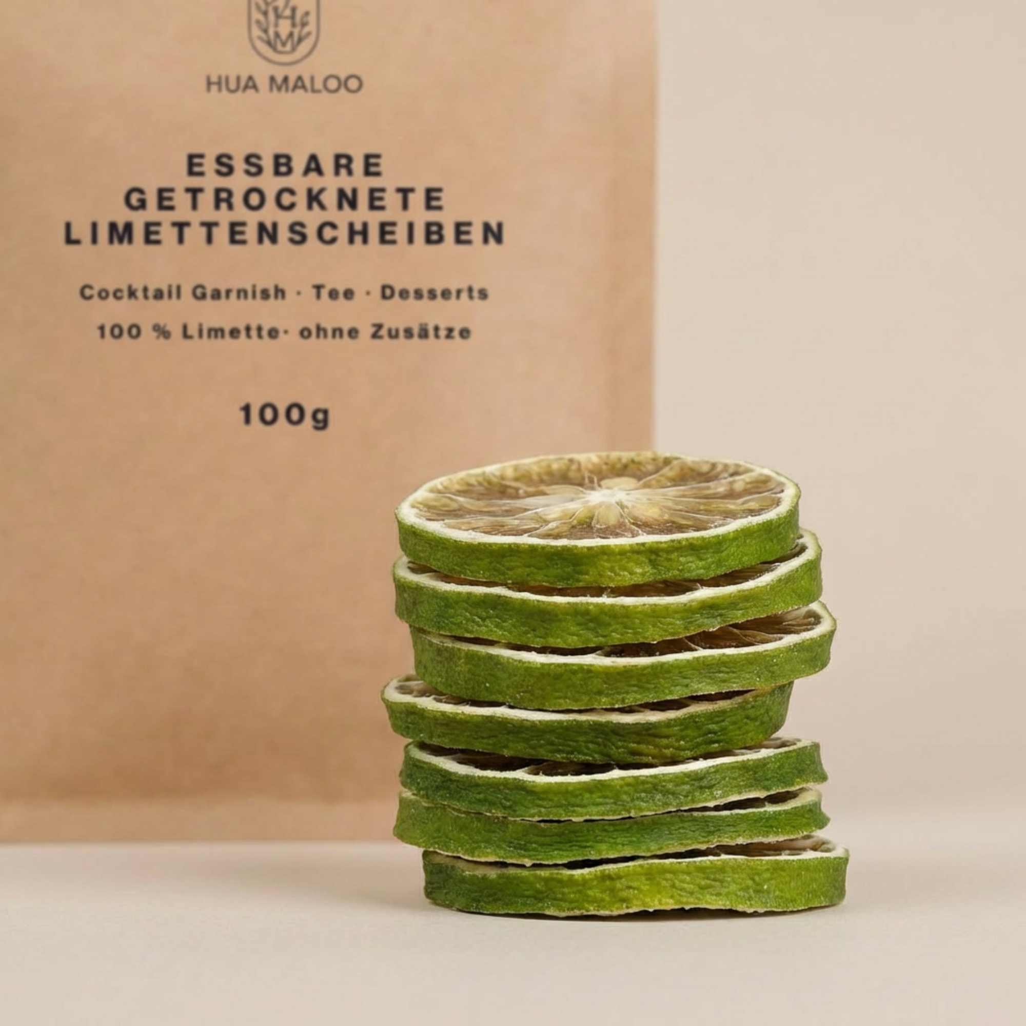 Essbare Limettenscheiben