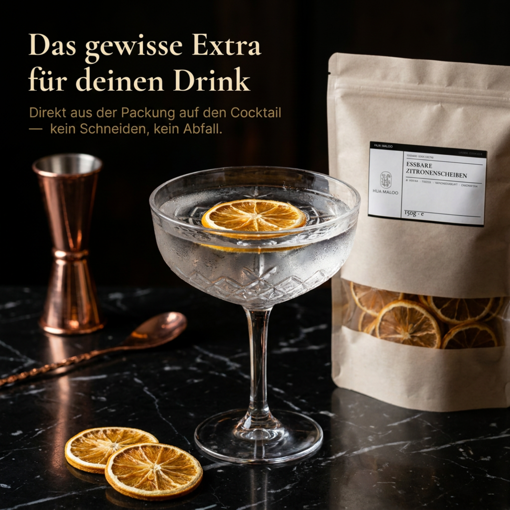 Essbare Zitronenscheiben