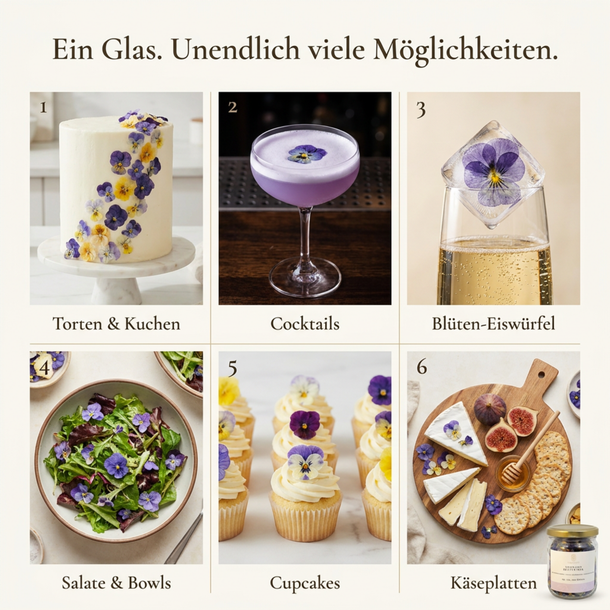 Veilchen Blüten-Mix