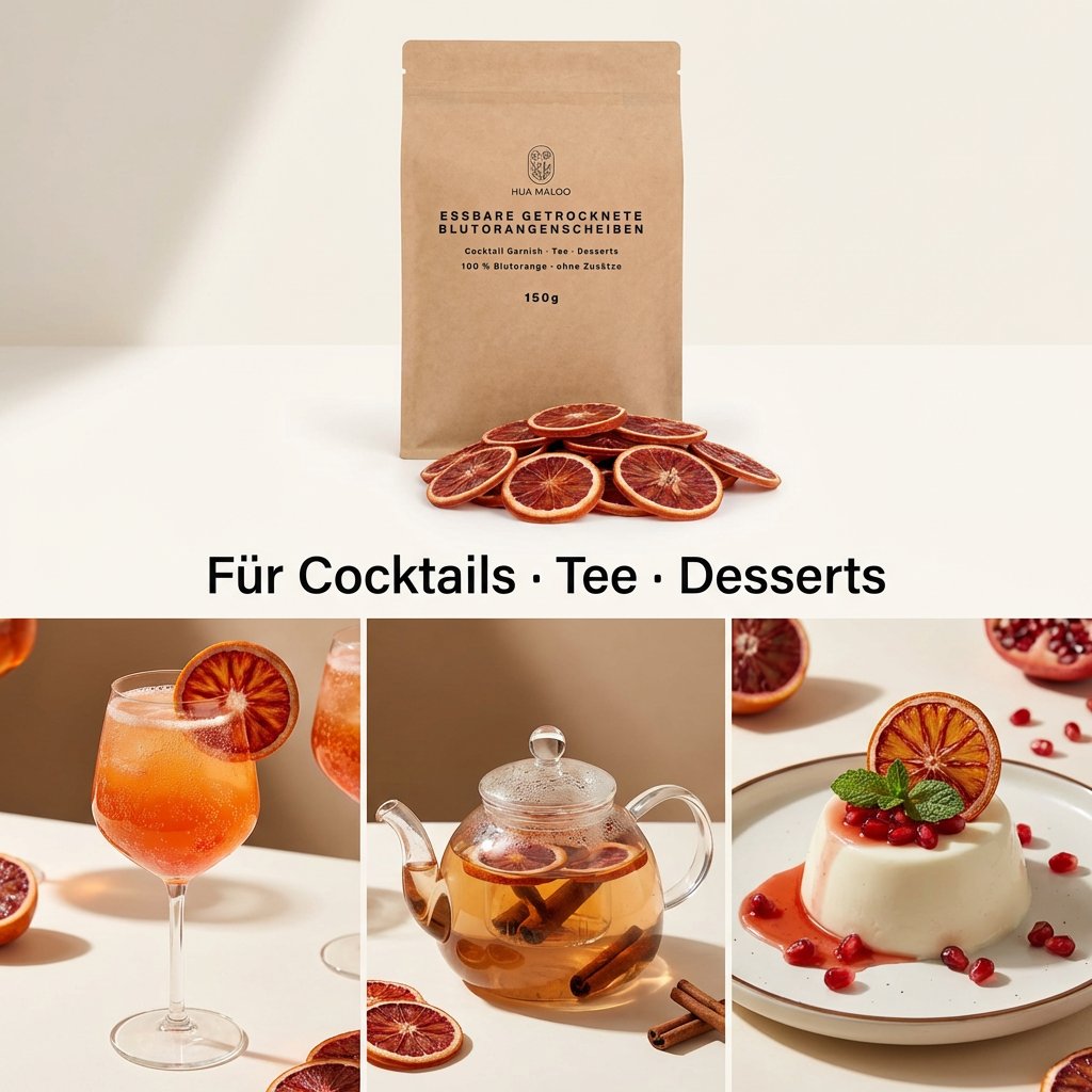 Essbare Blutorangenscheiben