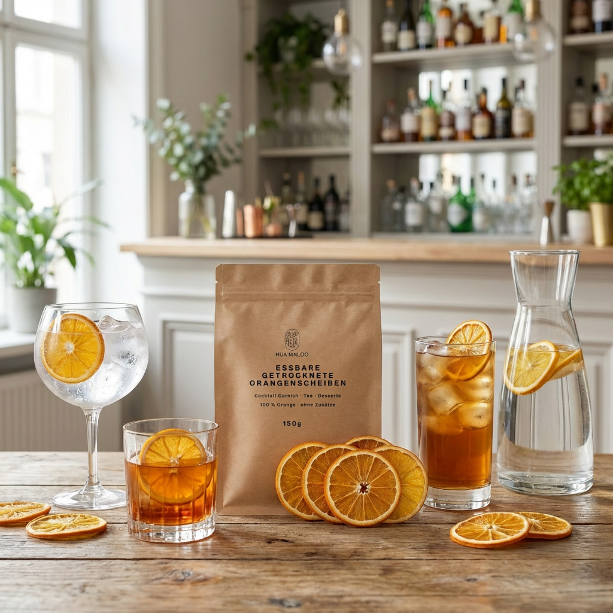 Essbare Orangenscheiben