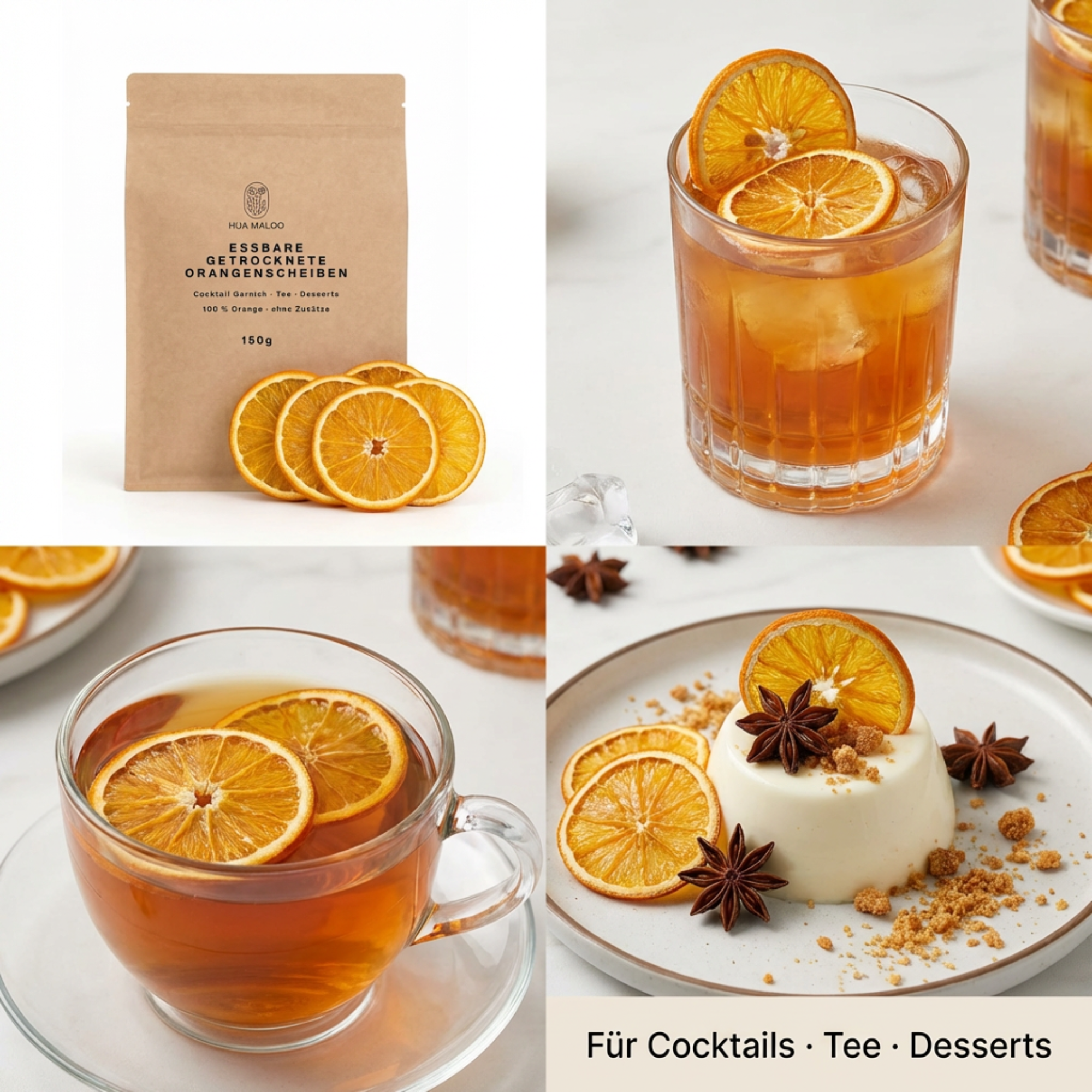 Essbare Orangenscheiben