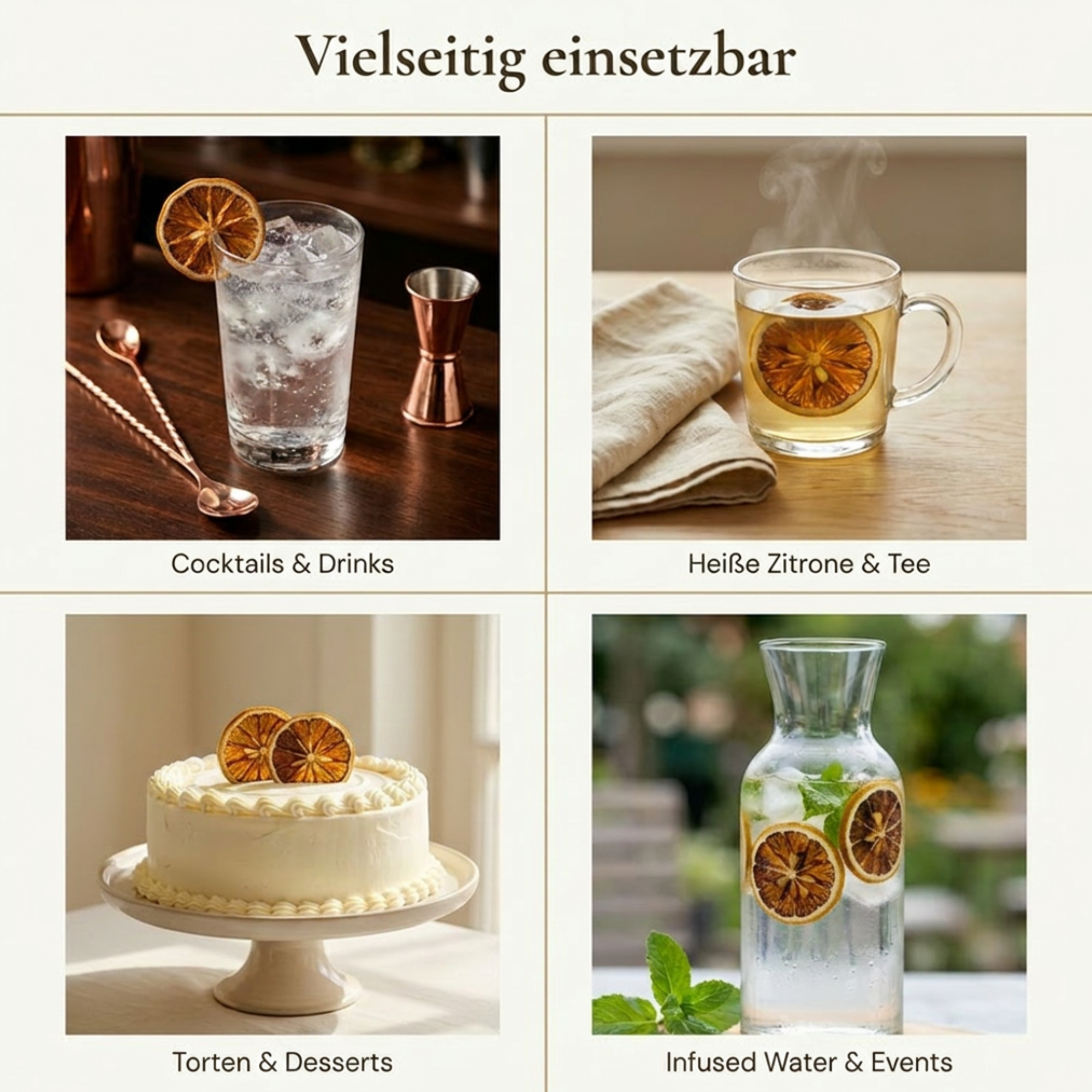 Essbare Zitronenscheiben