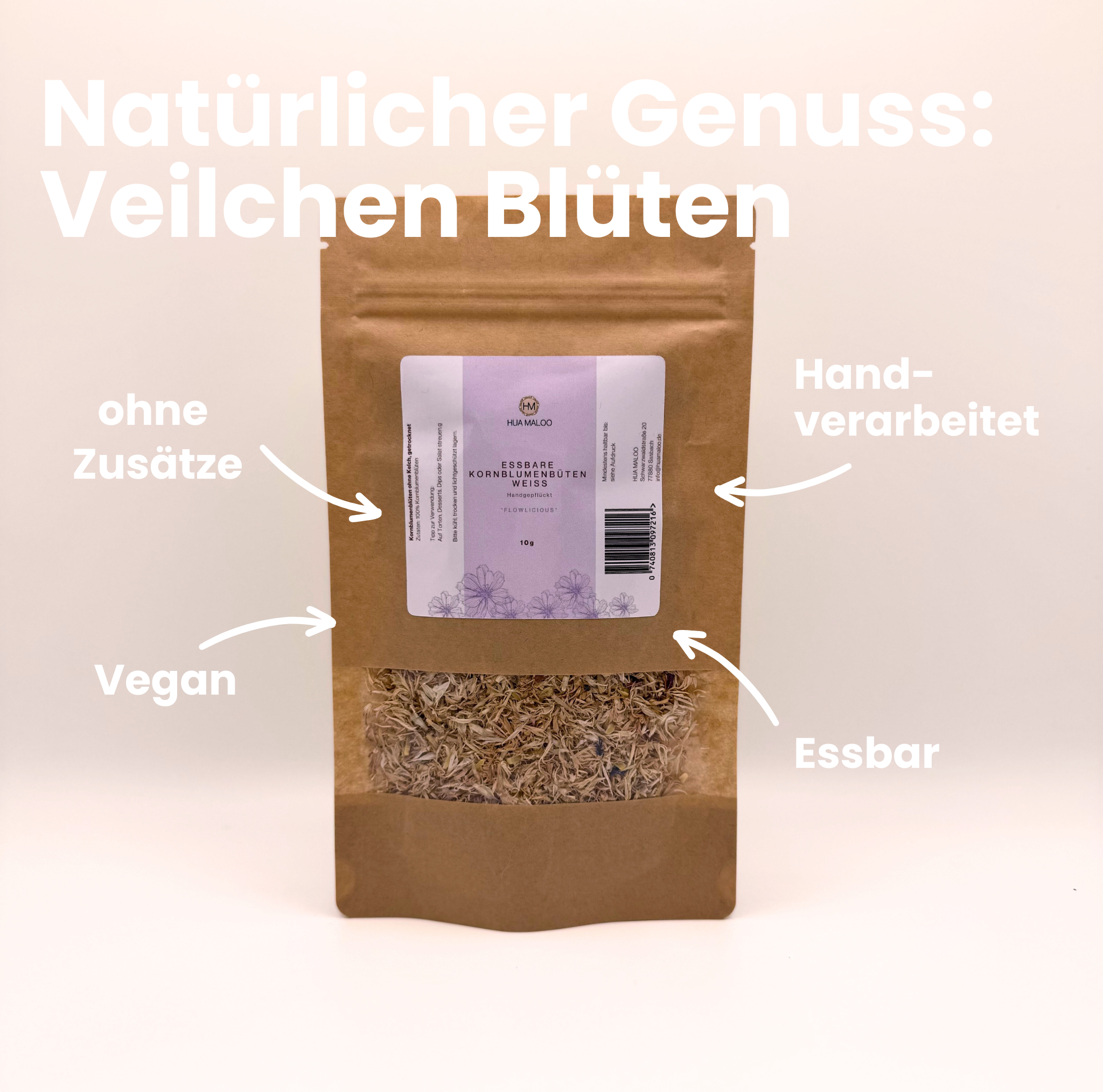 Kornblumenblüten Weiß