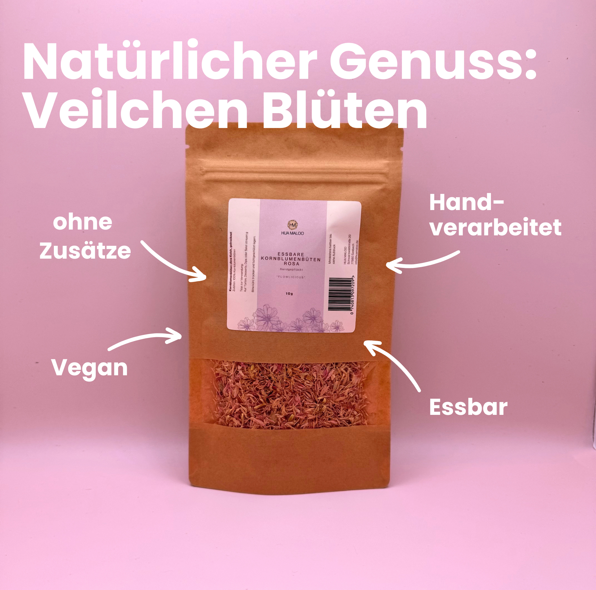 Kornblumenblüten Rosa