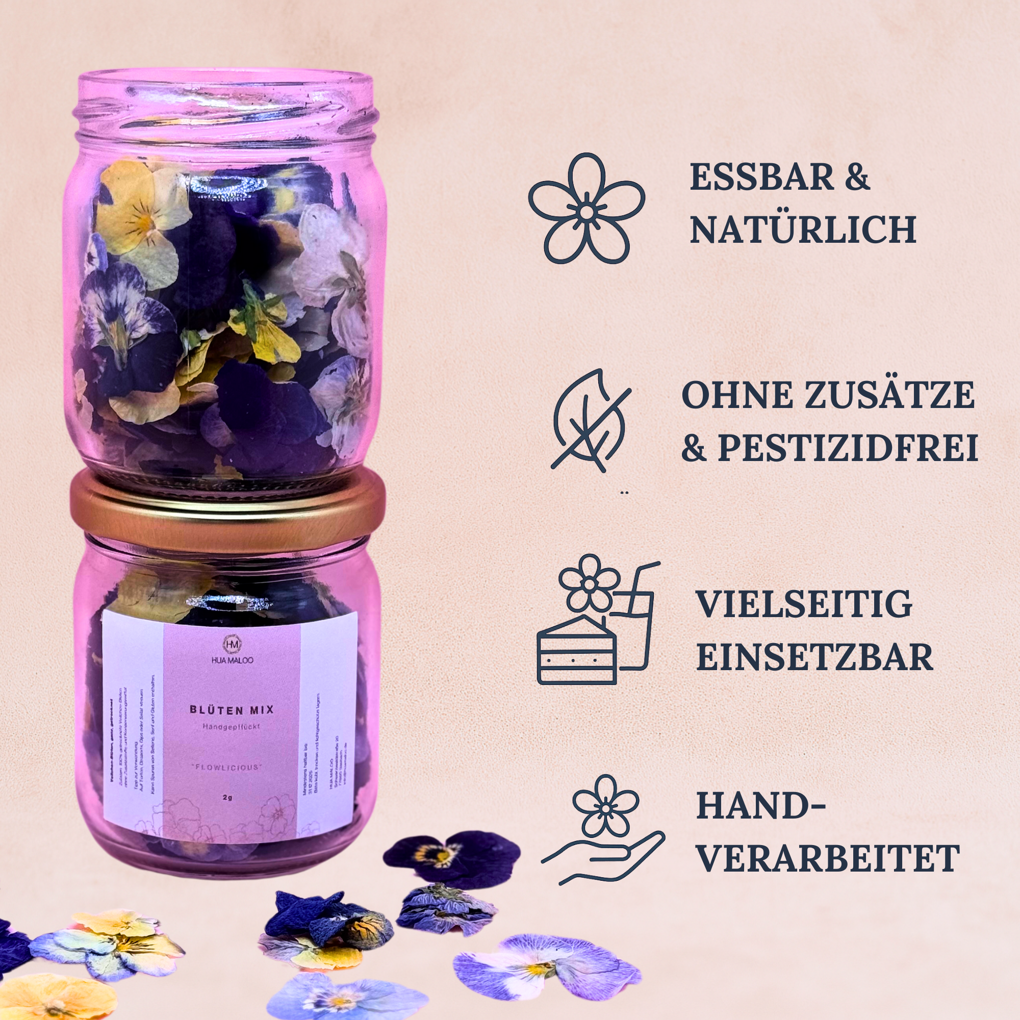 Veilchen Blüten-Mix