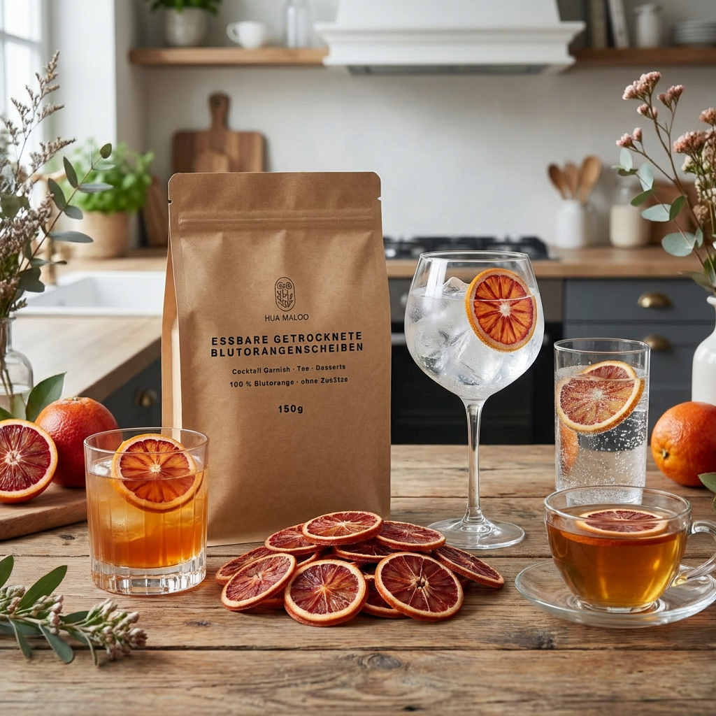 Essbare Blutorangenscheiben
